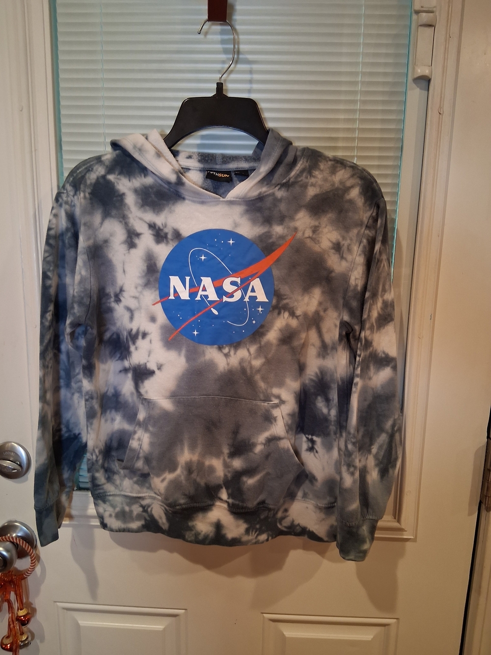sku116 Fifth Sun Men's NASA Tie-Dye Hoodie - Blue & Gray